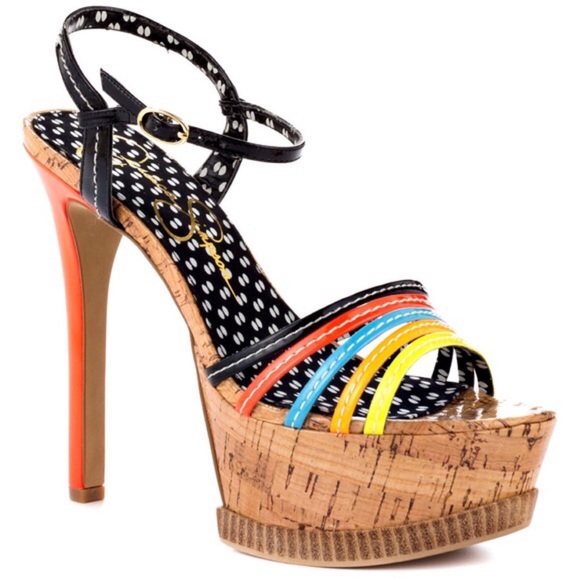 jessica simpson rainbow heels